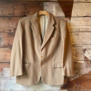 Vintage 1980’s Kashmir & Wool Blend Beige Made in Italy Suit Blazer